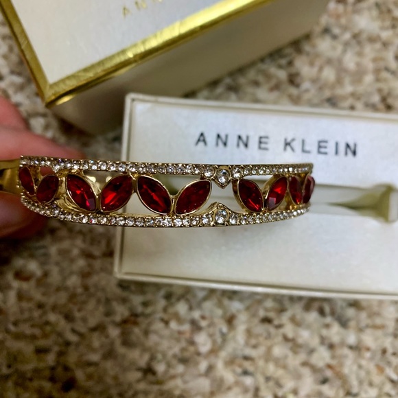 Red and Diamond rhinestone cuff bracelet. Worn once! - Picture 2 of 4